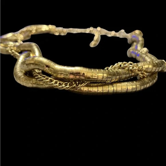 Chicos Chunky Twisted Gold Chain Necklace - Picture 2 of 4